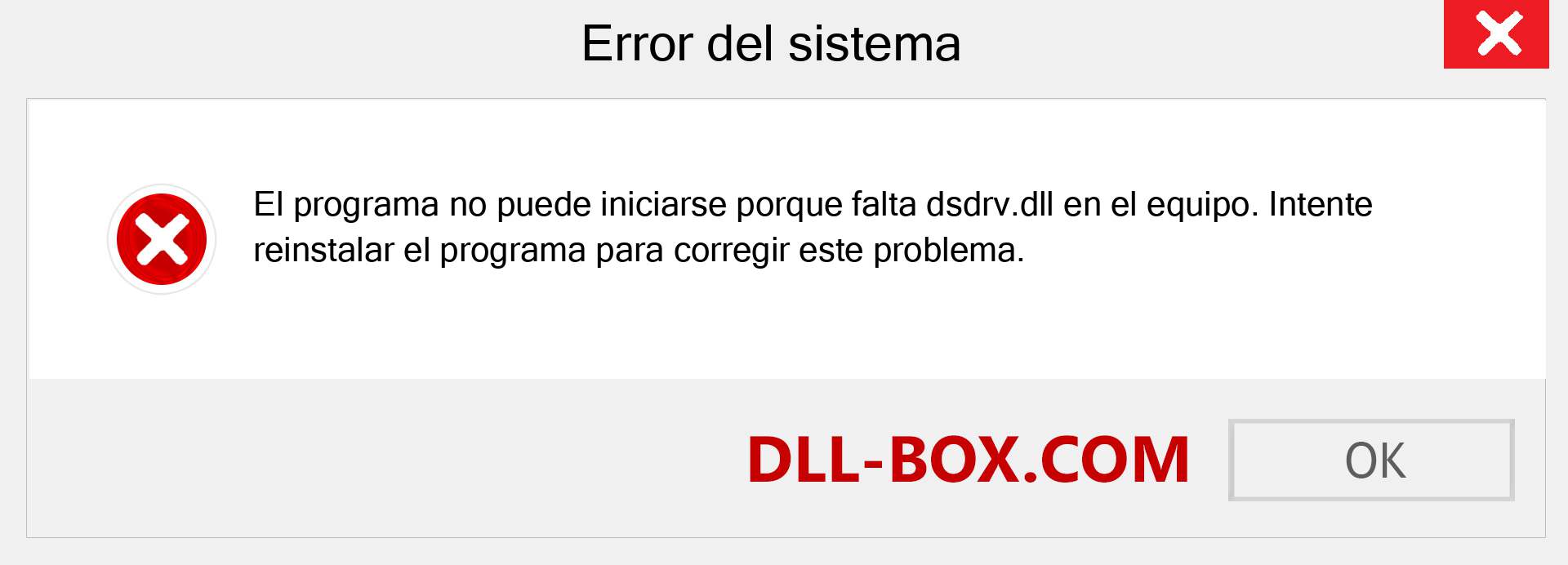 ¿Falta el archivo dsdrv.dll ?. Descargar para Windows 7, 8, 10 - Corregir dsdrv dll Missing Error en Windows, fotos, imágenes