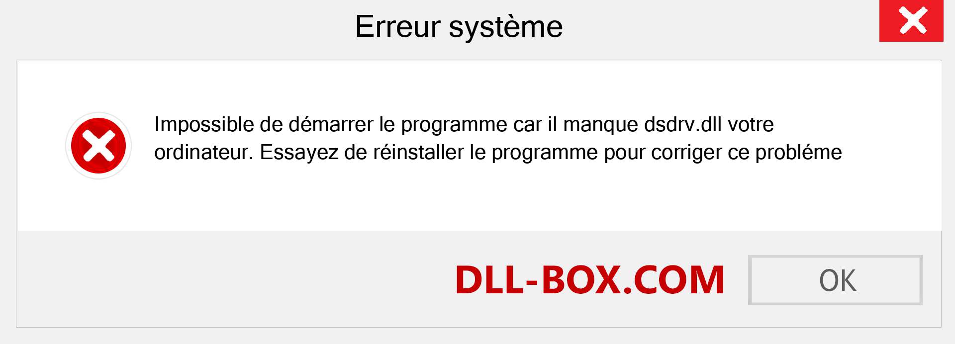 Le fichier dsdrv.dll est manquant ?. Télécharger pour Windows 7, 8, 10 - Correction de l'erreur manquante dsdrv dll sur Windows, photos, images